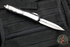 Microtech Makora- Double Edge- Black Handle- Metal Bubble Inlay- Stonewash Plain Edge 206-10 BIS