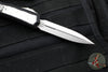 Microtech Makora- Double Edge- Black Handle- Metal Bubble Inlay- Stonewash Plain Edge 206-10 BIS