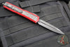 Microtech Makora- Double Edge- Red Handle- DLC Finished Bubble Inlay- Black DLC Blade And HW 206-1 DLCTRDBIS