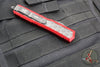 Microtech Makora- Double Edge- Red Handle- DLC Finished Bubble Inlay- Black DLC Blade And HW 206-1 DLCTRDBIS