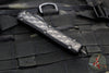 Microtech Makora- Shadow Edition- Tanto Edge- Black Handle- Black Metal Bubble Inlay- Black DLC Full Serrated Blade- Black DLC HW 207-3 DLCTBISH