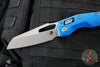 Microtech Knives- M.S.I. Ram-Lok Folder- Fluted Blue Aluminum Handle- Apocalyptic Plain Edge Blade 210-10 APFLBL