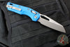 Microtech Knives- M.S.I. Ram-Lok Folder- Fluted Blue Aluminum Handle- Apocalyptic Plain Edge Blade 210-10 APFLBL