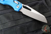 Microtech Knives- M.S.I. Ram-Lok Folder- Fluted Blue Aluminum Handle- Apocalyptic Plain Edge Blade 210-10 APFLBL