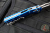 Microtech Knives- M.S.I. Ram-Lok Folder- Fluted Blue Aluminum Handle- Apocalyptic Plain Edge Blade 210-10 APFLBL