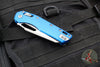 Microtech Knives- M.S.I. Ram-Lok Folder- Fluted Blue Aluminum Handle- Apocalyptic Plain Edge Blade 210-10 APFLBL
