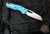 Microtech Knives- M.S.I. Ram-Lok Folder- Fluted Blue Aluminum Handle- Stonewash Plain Edge Blade 210-10 FLBL