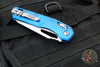 Microtech Knives- M.S.I. Ram-Lok Folder- Fluted Blue Aluminum Handle- Stonewash Plain Edge Blade 210-10 FLBL