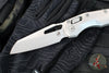 Marfione Select- M.S.I. Ram-Lok Folder- Smooth Stonewash Finished Titanium Handle- Stonewash Plain Edge Blade- Blue Backspacer 210-10 MS2