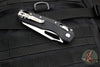 Microtech Knives- M.S.I. Ram-Lok Folder- Black Tri-Grip Injection Molded Handle- Stonewash Plain Edge Blade 210T-10 PMBK