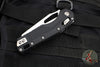 Microtech Knives- M.S.I. Ram-Lok Folder- Black Tri-Grip Injection Molded Handle- Stonewash Plain Edge Blade 210T-10 PMBK