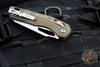 Microtech Knives- M.S.I. Ram-Lok Folder- Dark Earth Tri-Grip Injection Molded Handle- Stonewash Plain Edge Blade 210T-10 PMDE