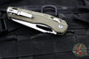 Microtech Knives- M.S.I. Ram-Lok Folder- OD Green Tri-Grip Injection Molded Handle- Stonewash Plain Edge Blade 210T-10 PMOD
