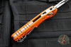Microtech Knives- M.S.I. Ram-Lok Folder- Orange Tri-Grip Injection Molded Handle- Stonewash Plain Edge Blade 210T-10 PMOR