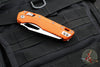 Microtech Knives- M.S.I. Ram-Lok Folder- Orange Tri-Grip Injection Molded Handle- Stonewash Plain Edge Blade 210T-10 PMOR