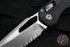 Microtech Knives- M.S.I. Ram-Lok Folder- Black Tri-Grip Injection Molded Handle- Apocalyptic Part Serrated Edge Blade 210T-11 APPMBK