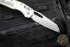 Microtech Knives- M.S.I. Ram-Lok Folder- White Tri-Grip Injection Molded Handle- Apocalyptic Part Serrated Edge Blade 210T-11 APPMWH