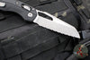 Microtech Knives- M.S.I. Ram-Lok Folder- Black Tri-Grip Injection Molded Handle- Apocalyptic Full Serrated Edge Blade 210T-12 APPMBK