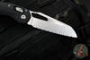 Microtech Knives- M.S.I. Ram-Lok Folder- Black Tri-Grip Injection Molded Handle- Stonewash Full Serrated Edge Blade 210T-12 PMBK