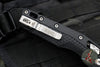 Microtech Knives- M.S.I. Ram-Lok Folder- Black Tri-Grip Injection Molded Handle- Stonewash Full Serrated Edge Blade 210T-12 PMBK