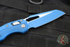 Microtech Knives- M.S.I. Ram-Lok Folder- Blue Finished Tri-Grip Injection Molded Handle- Cerakoted Blue Plain Edge Blade 210T-1 PMCBL