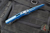 Microtech Knives- M.S.I. Ram-Lok Folder- Blue Finished Tri-Grip Injection Molded Handle- Cerakoted Blue Plain Edge Blade 210T-1 PMCBL