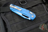 Microtech Knives- M.S.I. Ram-Lok Folder- Blue Finished Tri-Grip Injection Molded Handle- Cerakoted Blue Plain Edge Blade 210T-1 PMCBL