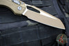 Microtech Knives- M.S.I. Ram-Lok Folder- Dark Earth Tri-Grip Injection Molded Handle- Cerakoted Dark Earth Plain Edge Blade- Bead Blast Hardware 210T-1 PMCDE