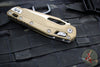 Microtech Knives- M.S.I. Ram-Lok Folder- Dark Earth Tri-Grip Injection Molded Handle- Cerakoted Dark Earth Plain Edge Blade- Bead Blast Hardware 210T-1 PMCDE