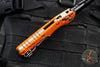 Microtech Knives- M.S.I. Ram-Lok Folder- Orange Tri-Grip Injection Molded Handle- Black Plain Edge Blade- Bead Blast Hardware 210T-1 PMOR