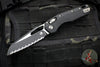 Microtech Knives- M.S.I. Ram-Lok Folder- Black Tri-Grip Injection Molded Handle- Black Full Serrated Edge Blade- Bead Blast Hardware 210T-3 PMBK