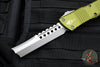 Microtech Combat Hellhound Razor OTF Knife- OD Green Handle- Apocalyptic Plain Edge Blade 219R-10 APODS