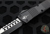 Microtech Combat Hellhound Razor OTF Knife- Tactical- Black Handle- Black Plain Edge Blade 219R-1 TS
