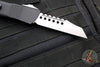 Microtech Combat Warhound OTF Knife- Black Handle- Stonewash Plain Edge Blade 219W-10 S