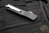 Microtech Combat Warhound OTF Knife- Black Handle- Stonewash Plain Edge Blade 219W-10 S