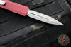 Microtech Dirac- Double Edge- Merlot Red Handle- Apocalyptic Blade HW 225-10 APMR