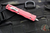 Microtech Dirac- Double Edge- Merlot Red Handle- Apocalyptic Blade HW 225-10 APMR