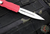Microtech Dirac OTF Knife- Double Edge- Merlot Red Handle- Stonewash Blade HW 225-10 MR