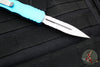 Microtech Dirac OTF Knife- Double Edge- Turquoise Handle- Stonewash Part Serrated Blade  225-11 TQ