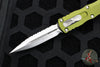 Microtech Dirac OTF Knife- Double Edge- OD Green Handle- Stonewash Full Serrated Blade 225-12 OD