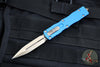 Microtech Dirac OTF Knife- Double Edge- Blue with Bronzed Blade HW 225-13 BL