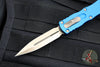 Microtech Dirac OTF Knife- Double Edge- Blue with Bronzed Blade HW 225-13 BL