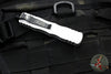 Microtech Dirac OTF Knife- Double Edge- Clear Finished Handle- Black Blade 225-1 CR