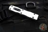Microtech Dirac OTF Knife- Double Edge- Clear Finished Handle- Black Blade 225-1 CR