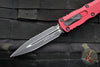 Microtech Dirac OTF Knife- Double Edge- Merlot Red Handle- Black Blade HW 225-1 MR