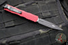 Microtech Dirac OTF Knife- Double Edge- Merlot Red Handle- Black Blade HW 225-1 MR