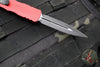 Microtech Dirac OTF Knife- Double Edge- Red Handle- Black Blade HW 225-1 RD