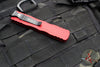 Microtech Dirac OTF Knife- Double Edge- Red Handle- Black Blade HW 225-1 RD