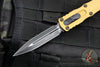 Microtech Dirac OTF Auto Knife- Double Edge- Tan Handle- Black Blade HW 225-1 TA