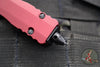 Microtech Dirac OTF Knife- Double Edge- Merlot Red Handle- Black Part Serrated Blade HW 225-2 MR